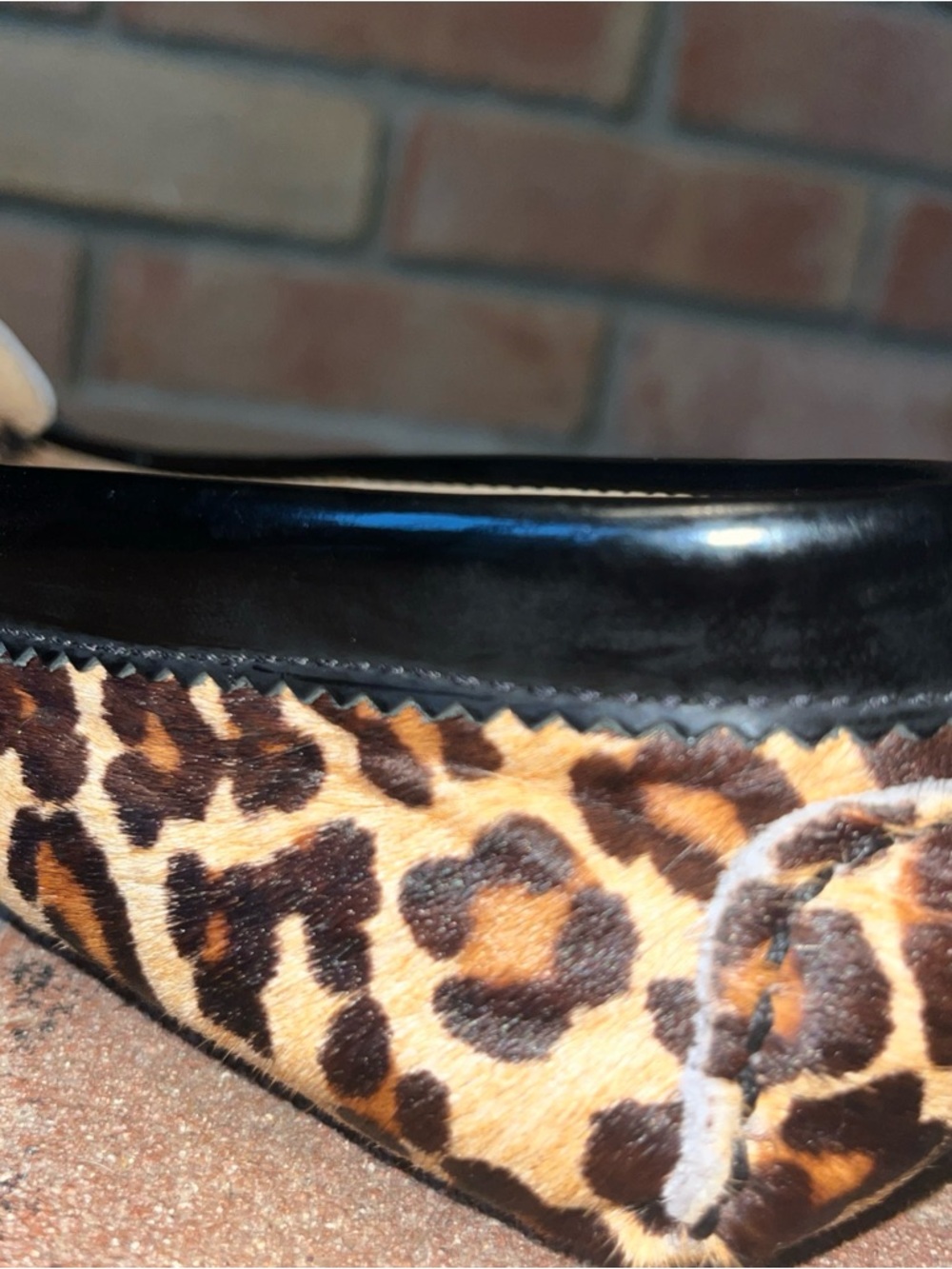 GH Bass Leather-lined Calf Fur Leopard Print Penny Loafers - Women 8.5 - Picture 11 of 11